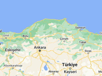 Map showing location of Yapraklı (40.75785, 33.77819)