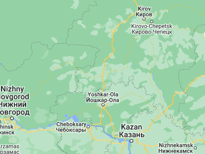 Map showing location of Yaransk (57.30331, 47.88611)