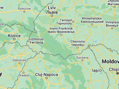 Map showing location of Yaremche (48.45157, 24.55436)