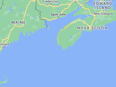 Map showing location of Yarmouth (43.83345, -66.11557)