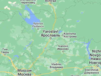 Map showing location of Yaroslavl' (57.62987, 39.87368)