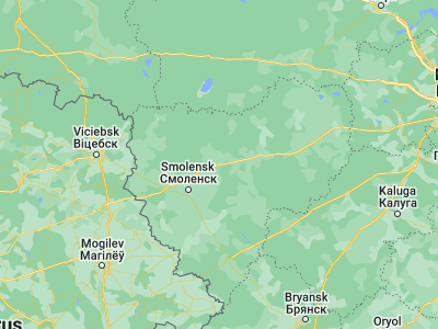 Map showing location of Yartsevo (55.06667, 32.69639)