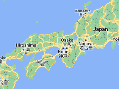 Map showing location of Yashiro (34.91667, 134.96667)