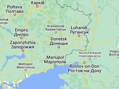 Map showing location of Yasinovataya (48.1298, 37.8594)
