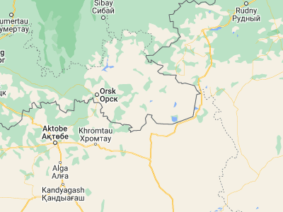 Map showing location of Yasnyy (51.0333, 59.8742)