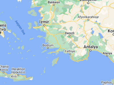 Map showing location of Yatağan (37.34026, 28.14279)
