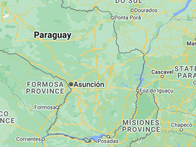 Map showing location of Yataity del Norte (-24.83333, -56.35)