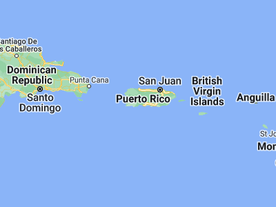 Map showing location of Yauco (18.03496, -66.8499)