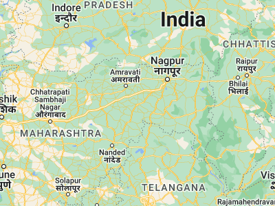 Map showing location of Yavatmāl (20.4, 78.13333)