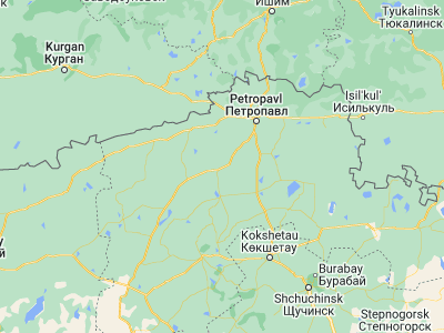 Map showing location of Yavlenka (54.34786, 68.4598)
