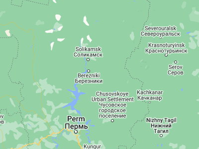 Map showing location of Yayva (59.3347, 57.2592)