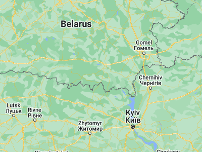 Map showing location of Yel’sk (51.8141, 29.1522)