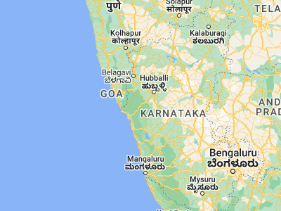 Map showing location of Yellāpur (14.96667, 74.71667)