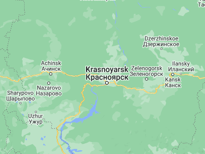 Map showing location of Yemel’yanovo (56.16776, 92.67538)