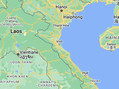 Map showing location of Yên Vinh (18.66667, 105.66667)