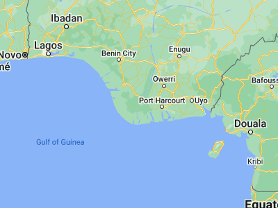 Map showing location of Yenagoa (4.92472, 6.26417)