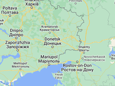 Map showing location of Yenakiyeve (48.23331, 38.21137)