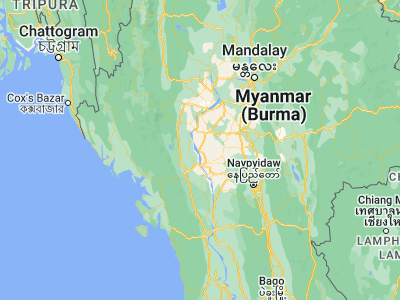 Map showing location of Yenangyaung (20.46667, 94.88333)