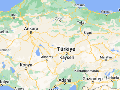 Map showing location of Yenifakılı (39.21142, 35.00036)
