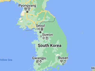 Map showing location of Yeoju (37.29583, 127.63389)