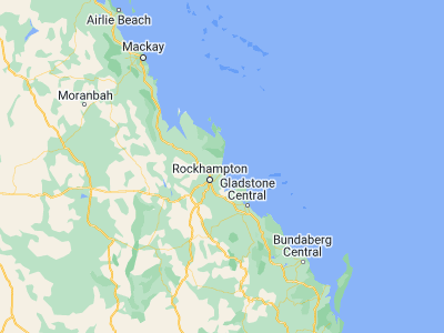 Map showing location of Yeppoon (-23.12683, 150.74406)