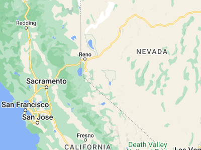 Map showing location of Yerington (38.98575, -119.16293)