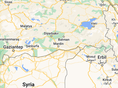 Map showing location of Yeşilalan (37.46352, 40.78812)