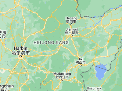 Map showing location of Yilan (46.31667, 129.56667)