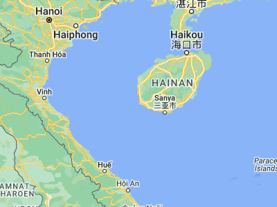 Map showing location of Yinggehai (18.51142, 108.68944)