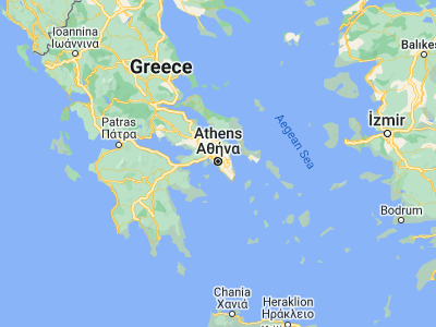 Map showing location of Ymittos Athens (37.95342, 23.74897)