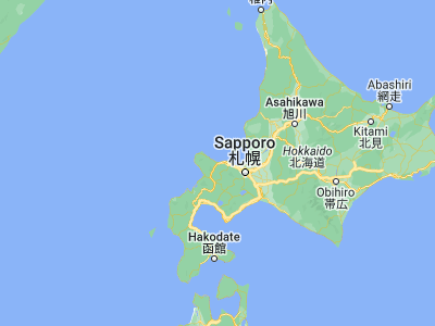 Map showing location of Yoichi (43.20389, 140.77028)