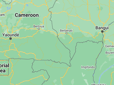 Map showing location of Yokadouma (3.51667, 15.05)