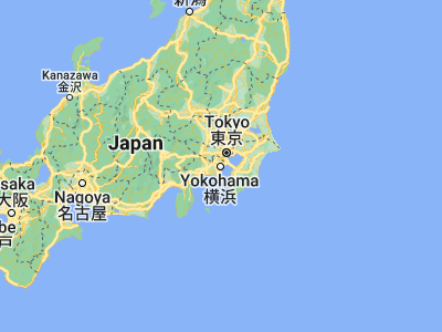 Map showing location of Yokohama (35.44778, 139.6425)