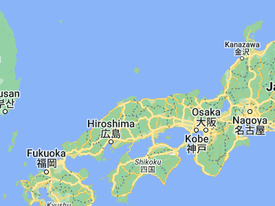 Map showing location of Yonago (35.43333, 133.33333)