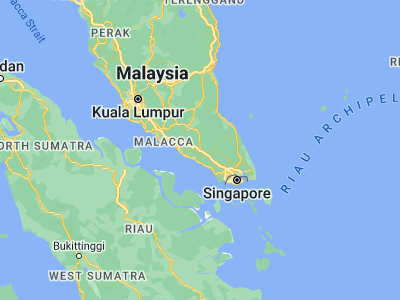 Map showing location of Yong Peng (2.0136, 103.0659)
