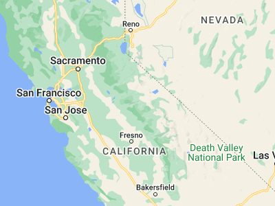 Map showing location of Yosemite Valley (37.74075, -119.57788)