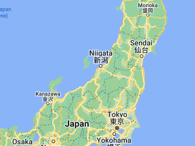 Map showing location of Yoshida (37.68333, 138.88333)