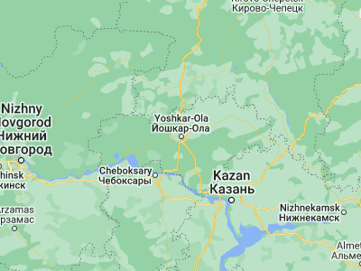 Map showing location of Yoshkar-Ola (56.63877, 47.89078)