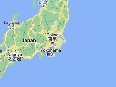 Map showing location of Yotsukaidō (35.65, 140.16667)