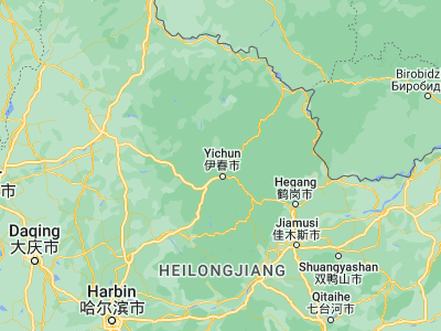 Map showing location of Youhao (47.86667, 128.83333)