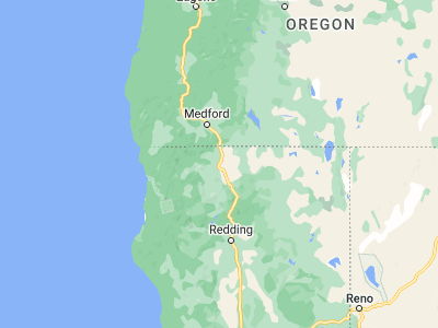 Map showing location of Yreka (41.73542, -122.63447)