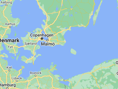 Map showing location of Ystad (55.42966, 13.82041)
