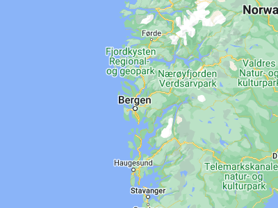 Map showing location of Ytre Arna (60.46667, 5.43333)