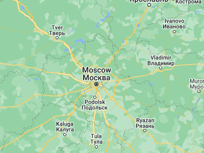 Map showing location of Yubileyny (55.93333, 37.83333)