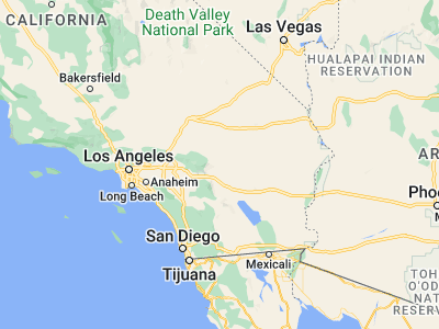 Map showing location of Yucca Valley (34.11417, -116.43224)