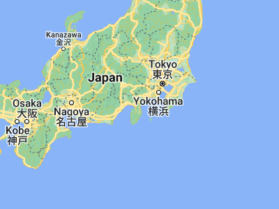 Map showing location of Yugawara (35.15, 139.06667)