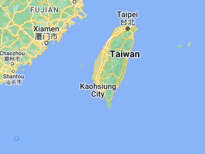 Map showing location of Yujing (23.12493, 120.46138)