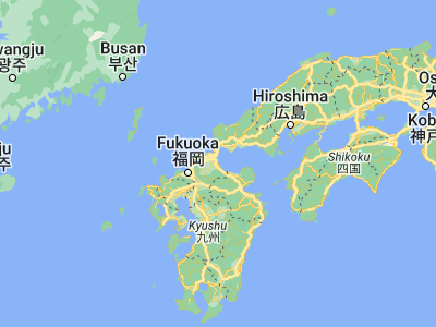 Map showing location of Yukuhashi (33.72873, 130.983)