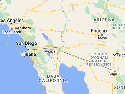 Map showing location of Yuma (32.72532, -114.6244)