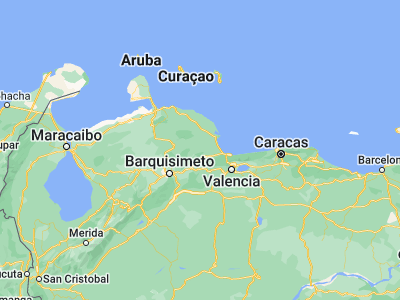 Map showing location of Yumare (10.59732, -68.67245)